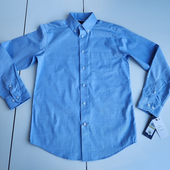 Tommy Hilfiger Blue Casual Shirt with Classic Collar and Long Sleeves - Picture 1 of 9